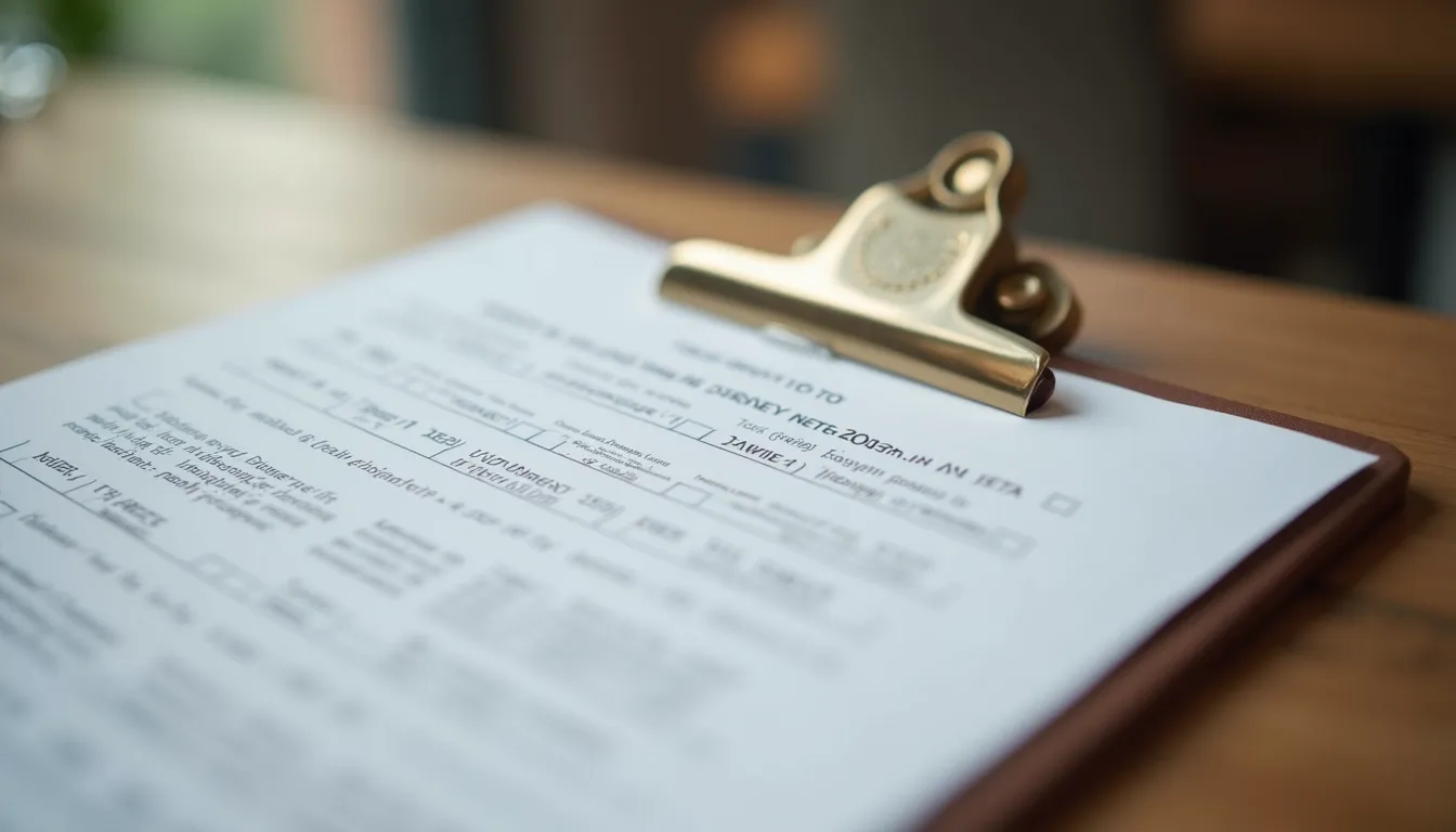 Close-up view of a detailed event planning checklist on a clipboard